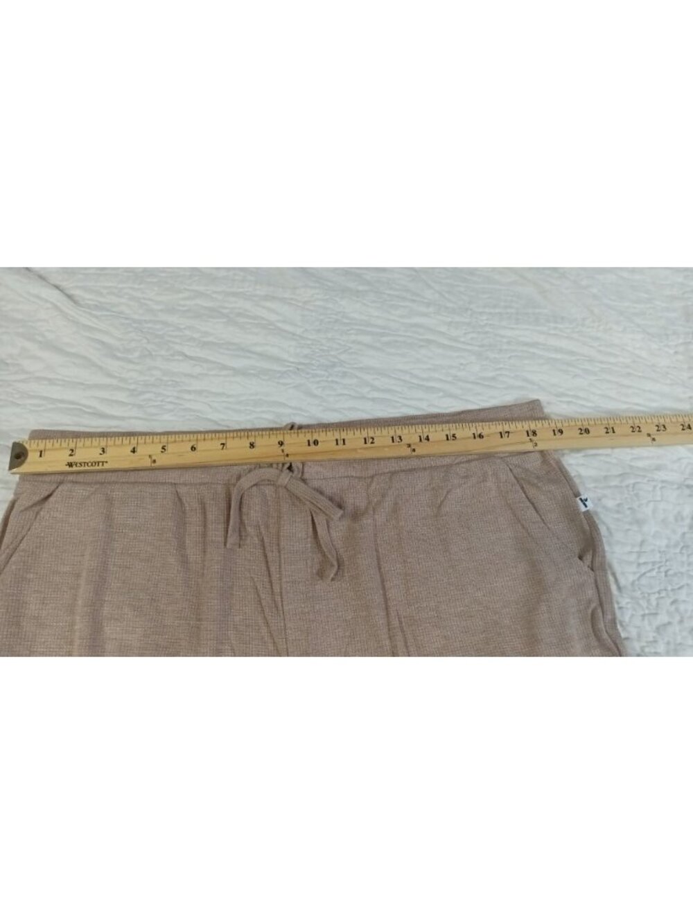 Little Starlet Women's Jogger Set Size XL Khaki 2 Piece Set Lounge Pajamas Long - Picture 6 of 13